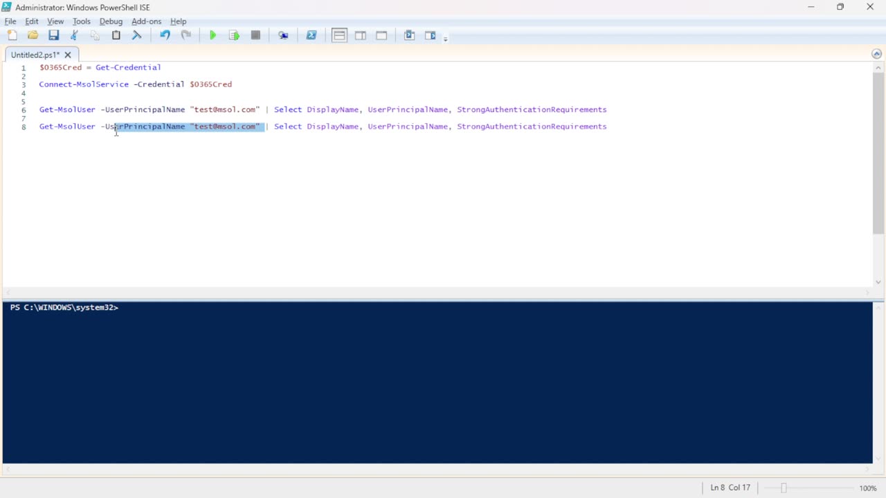 Retrieve MFA Status for Office 365 Users Using PowerShell