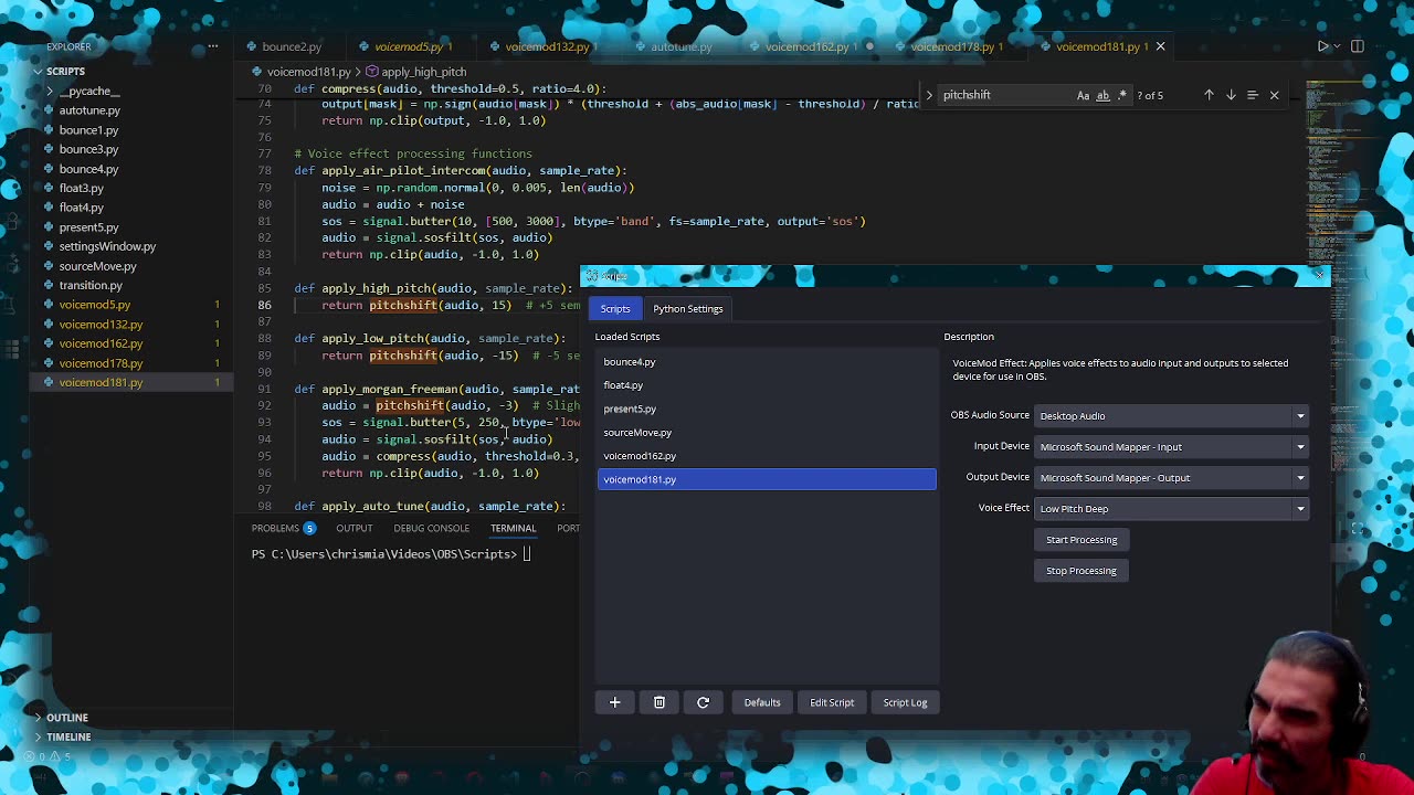Python Audio Modification in OBS Scripts
