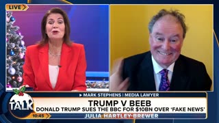 Julia Hartley-Brewer and lawyer Mark Stephens clash over Donald Trump suing the BBC for $10bn.