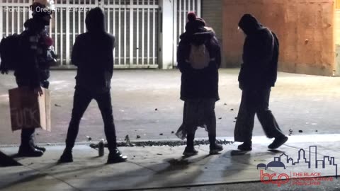 Rocks Are Laid Across Blue Line At Portland, Oregon ICE Building