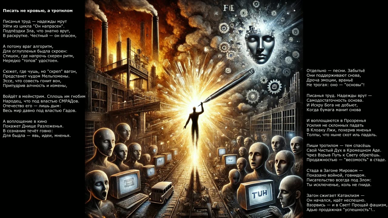 Писать не кровью, а тротилом