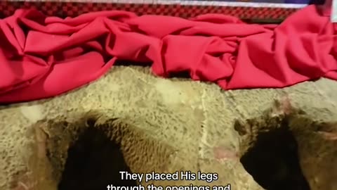 Standing in the same cell where Jesus spent His final night before giving His life for us