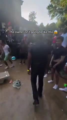 Chaotic Pool Party Ends up with Diverse Aquatics Experts Breaking Diving Board