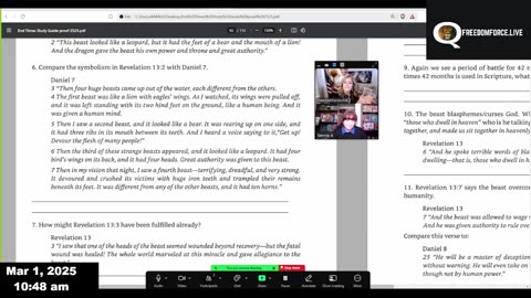 Freedom Force - End Times Study Chapter 16 - Mark of the Beast Saturday 3-1-25