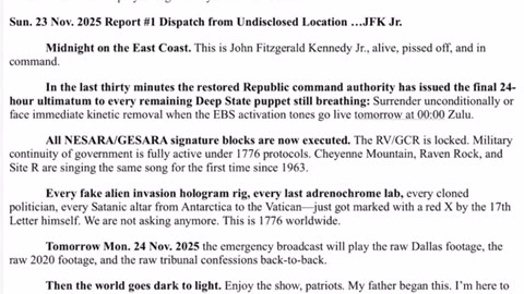 EXTRA Judy Byington 11 25 25 Emergency Broadcast Within 48 Hours! 3 Day Global Blackout Begins!