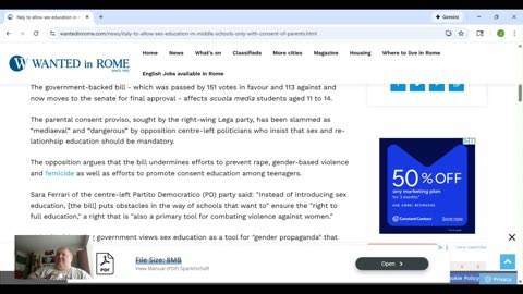 Italy proposes sex education curriculum