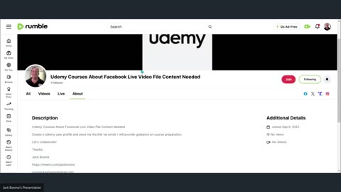 Udemy Courses About Facebook Live Video File Content Needed