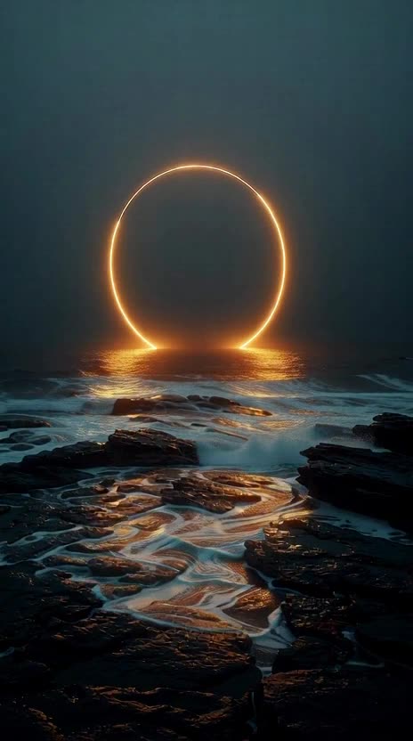 Create a video of sunset light, epic lake and forest