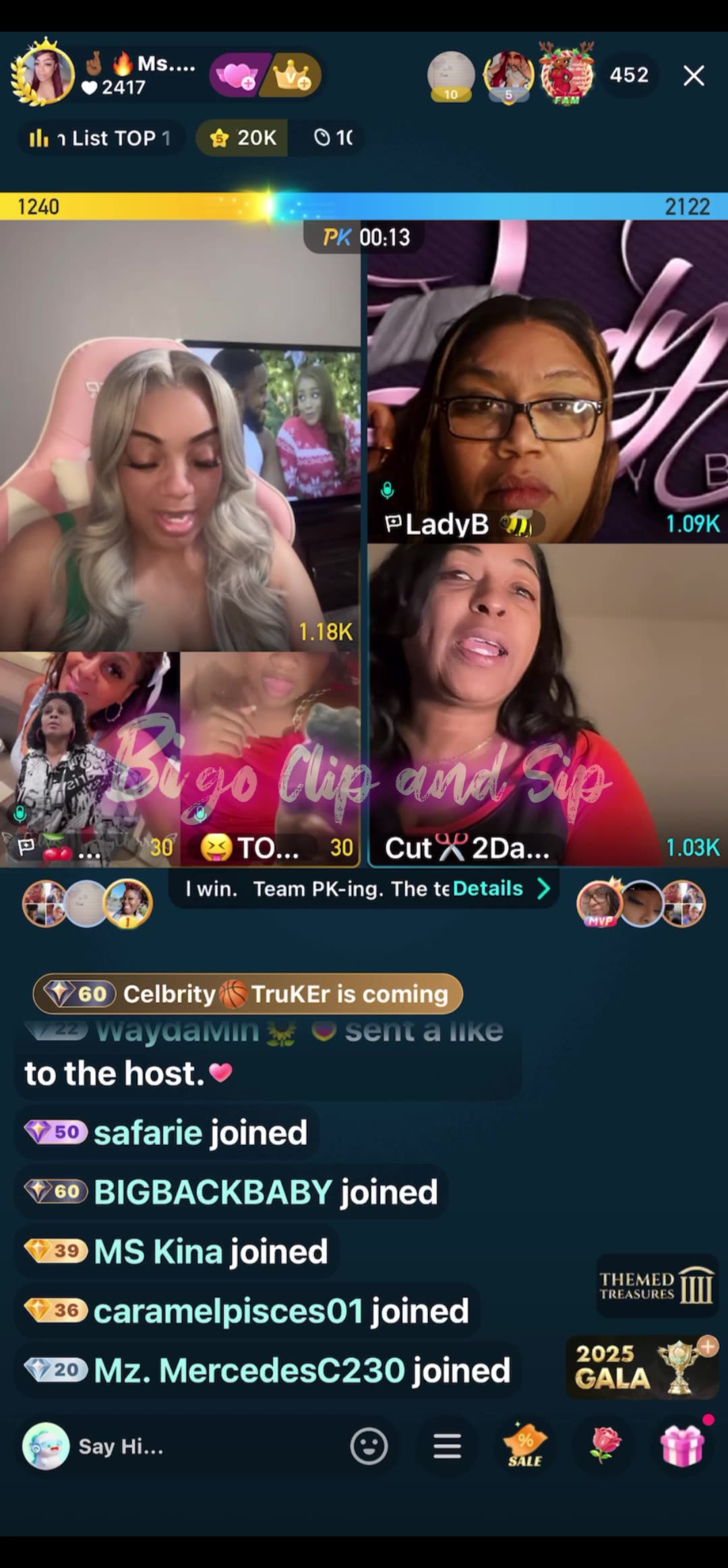 Team pk Ms Diverse JazzyCherry Toxic Mr D Cut2DaChase 12/10/25 #bigoclipandsip