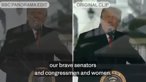 Fake News BBC was just caught doctoring President Trump’s speech on January 6th,