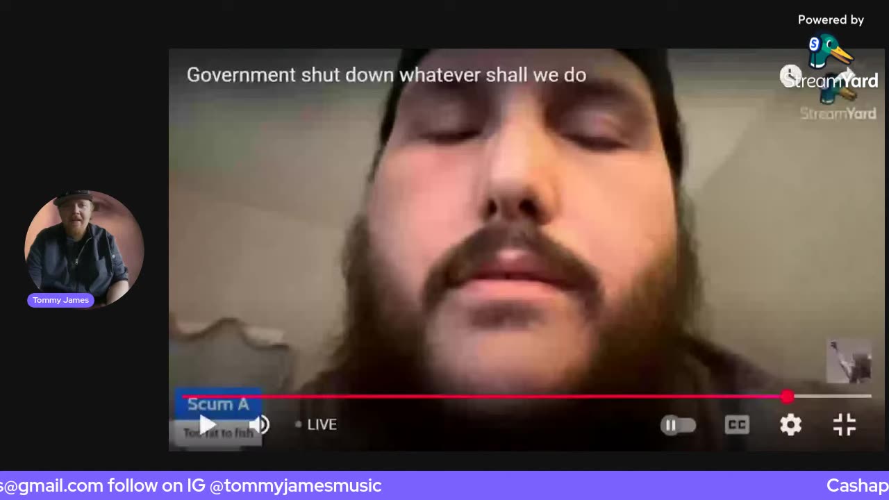 10/02/25 Tommy James VOD: "SCUMMY STREAM"