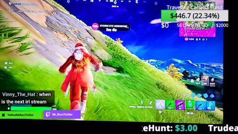 Reading Rumble chat and playing fortnite