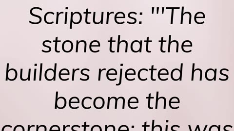 "The Cornerstone Rejected by the Builders" Matthew 21:42 #shorts #youtube #jesus #ytshorts #shortvid