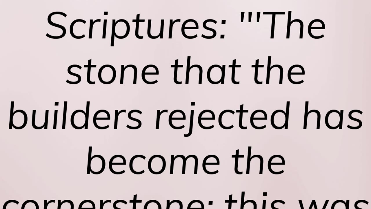 "The Cornerstone Rejected by the Builders" Matthew 21:42 #shorts #youtube #jesus #ytshorts #shortvid