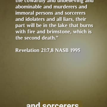 🔥 Revelation 21:7-8 – Who Will Inherit Eternal Life? 📖