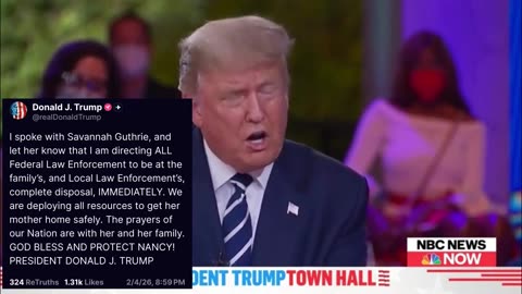 REMEMBER: on October 15, 2020 during an NBC News town hall in Miami Savannah Guthrie