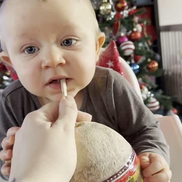 Baby Kayla Tries Coconut for the First Time
