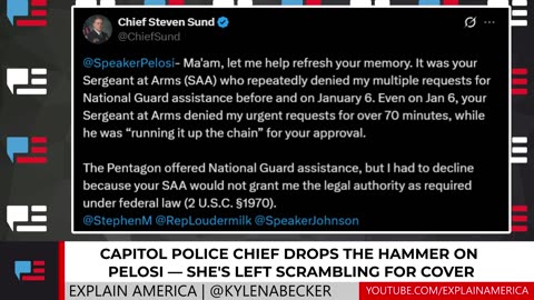 Capitol Police Chief Drops the Hammer on Pelosi Shes Left Scrambling for Cover.
