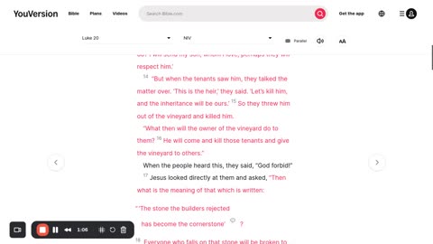 Luke 20 Parable of the Tenants