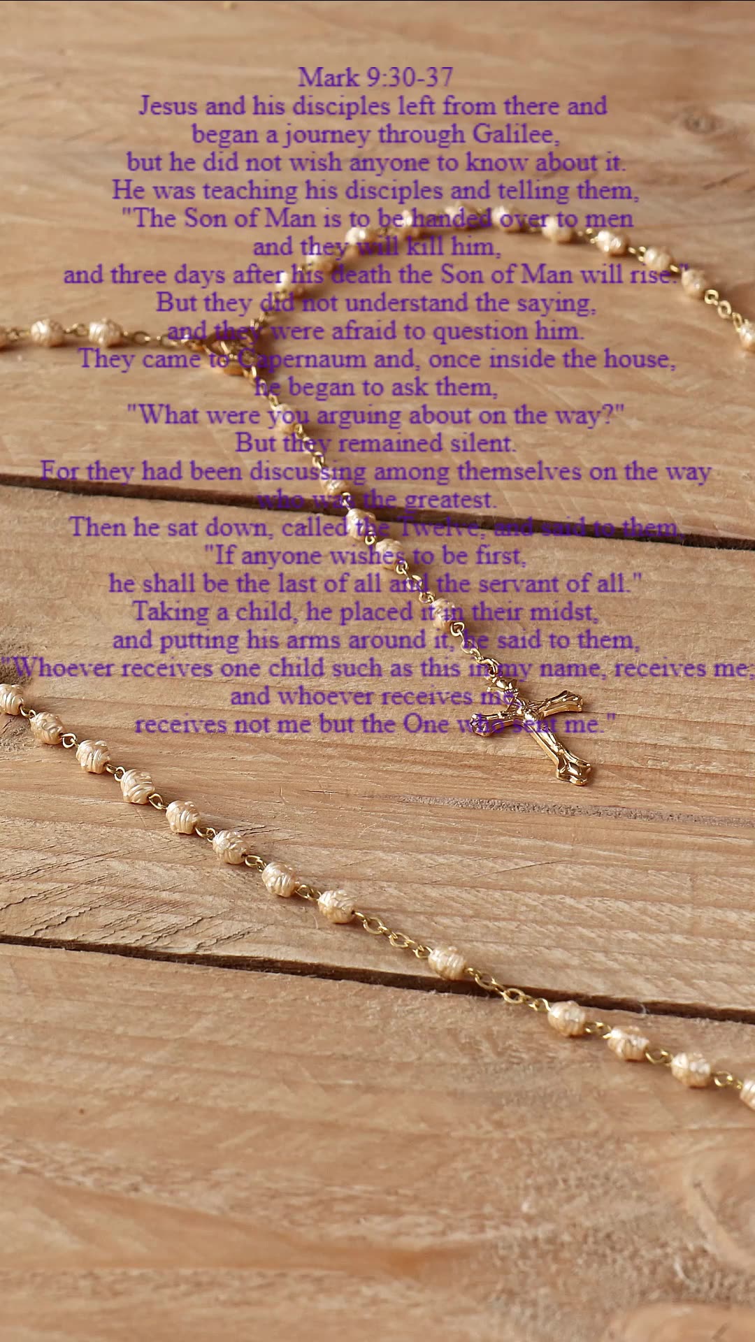 A reading from the Gospel according to Mark, 9:30-37
