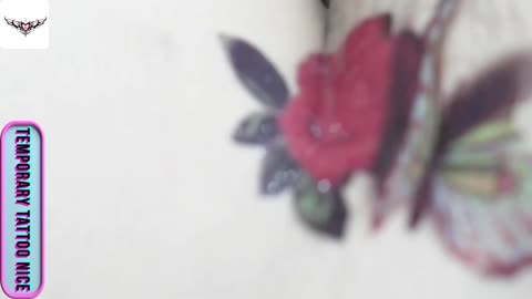 [Temporary Tattoo Nice] #0040 beautiful butterfly rose tattoos sticker! Tattoo Temporary sticker