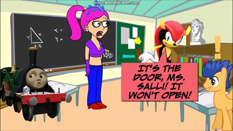 Dark Strawberry Bowser superglues all the doors in all the classrooms at school/grounded