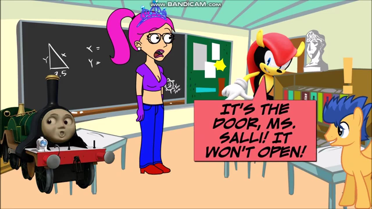 Dark Strawberry Bowser superglues all the doors in all the classrooms at school/grounded