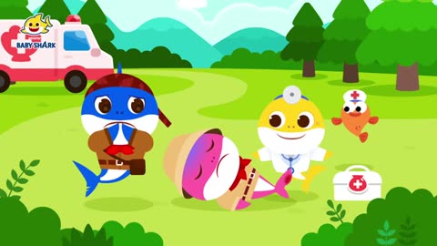 [🏥NEW] Yikes! The Shark Family Got Hurt! | Baby Shark Doctor | Hospital Play | Baby Shark Official