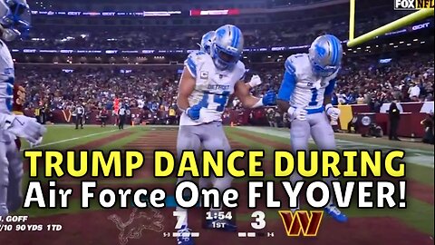 NFL Player does TRUMP DANCE during Air Force One Flyover Today!