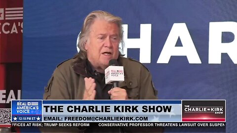 SHOULD SPEAKER JOHNSON STEP DOWN_ Steve Bannon with Charlie Kirk