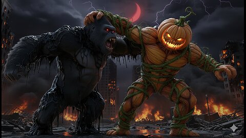 KING KONG vs GIANT PUMPKIN MONSTER | Halloween Disaster