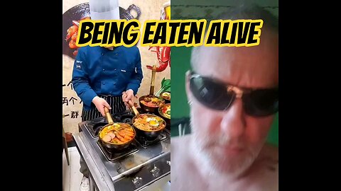 Chinese Food Served Being Cooked Alive