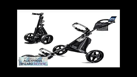 3 Wheels Folding Golf Push cart with Foot Brake & Phone Holder Review