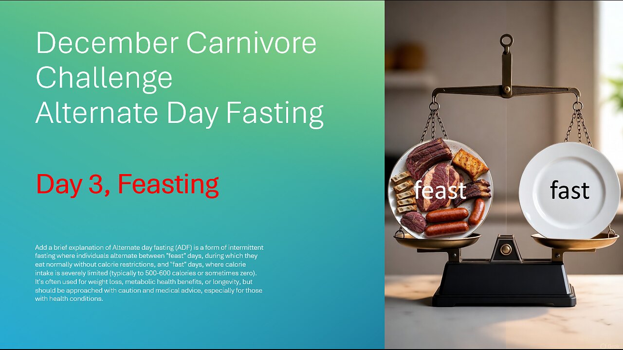 December Carnivore Challenge - Alternate Day Fasting Day 3