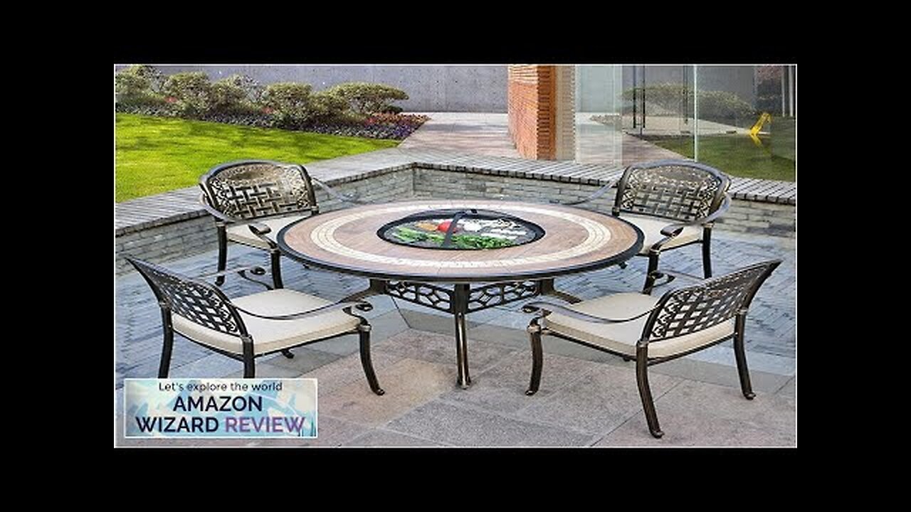 Outdoor Fire Pit Garden Grill Table Wood Burning Fire Pit BBQ Review