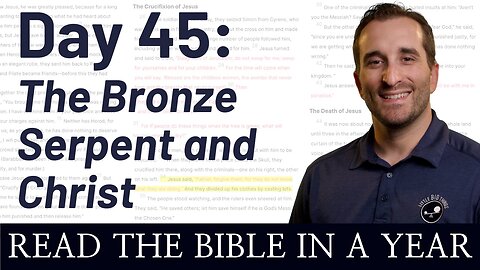 Day 45: John 3:16 Explained (The Bronze Serpent and Christ) - Read the Bible in a Year - NIV