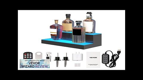 VEVOR LED Lighted Liquor Bottle Display Bar Shelf RF & App Control Review