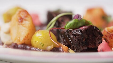 Hanger Steak and Lobster with Barilla Pasta by Chef Herve Glin