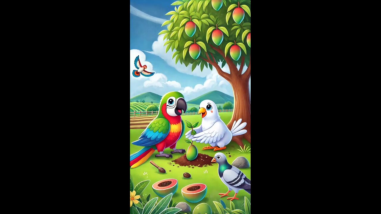 🐦🦜 Parrot And pigeon plan to plant ☘️ a Tree 🎄🌴