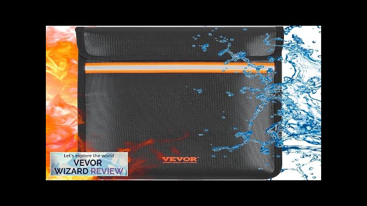 VEVOR Fireproof Document Bag 15"x11" Fireproof Money Bag 2000℉ Double Pockets Fireproof Review