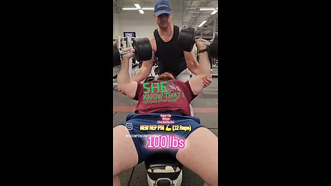 100lbs Incline DB Press (Super-Lite) | #fitness #shorts #chest