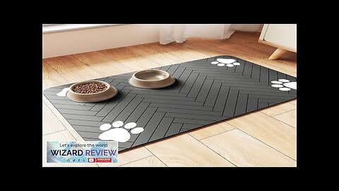 Pet Feeding Mat-Absorbent Pet Placemat for Food and Water Bowl with Waterproof Review