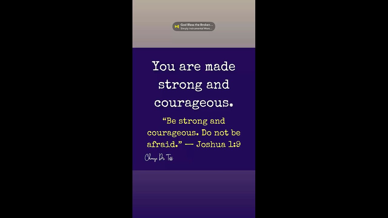 Don’t be afraid