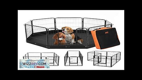 Dog Playpen 8 Panels Foldable Metal Dog Exercise Pen Storage Bag Review