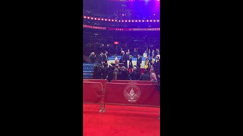 Donald Trump signs first executive orders of his presidency at Capital One Arena LIVE VIEW front row