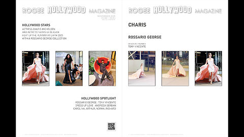 HOLLYWOOD STAR CHARIS MICHELSEN WAS FEATURED ON THE RUNWAY AT LAFW & IN ROGEE BEVERLY HILLS MAGAZINE
