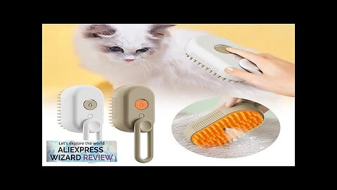 Cat Dog Pet Grooming Comb with Electric Spray Water Steam Soft Silicone Review