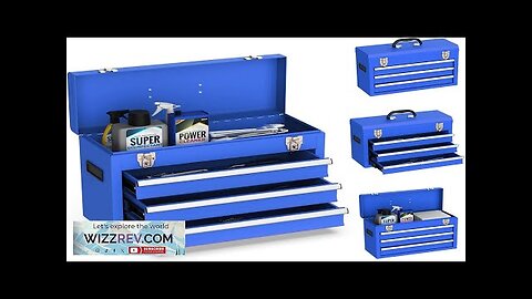 Portable Metal Tool Box 3 Drawer Steel Tool Box with Top Storage Review