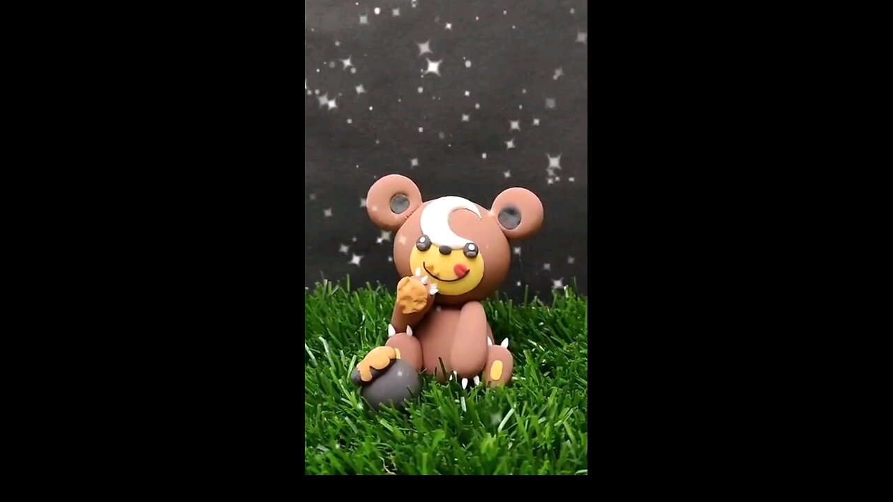 HOW TO SCULPT TEDDIURSA! Pokémon Clay Art Tutorial#polymerclay #DiYCrafts #creatorconter #pokemonart