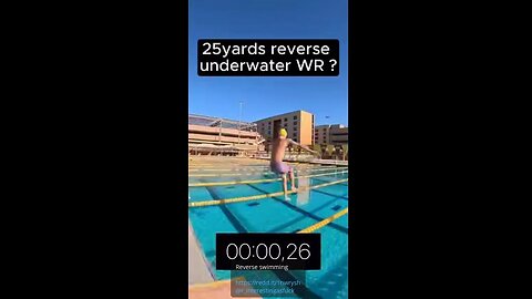 Now this is interesting... REVERSE SWIMMING 